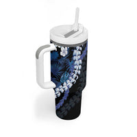 Polu Aloha Hawaii Lei Tumbler With Handle Tropical Flowers Elegant Vibe - Polynesian Pride
