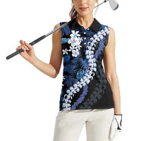 Polu Aloha Hawaii Lei Women Sleeveless Polo Shirt Tropical Flowers Elegant Vibe - Polynesian Pride