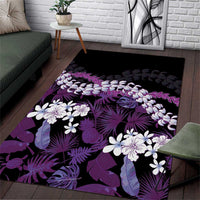 Poni Aloha Hawaii Lei Area Rug Tropical Flowers Elegant Vibe - Polynesian Pride