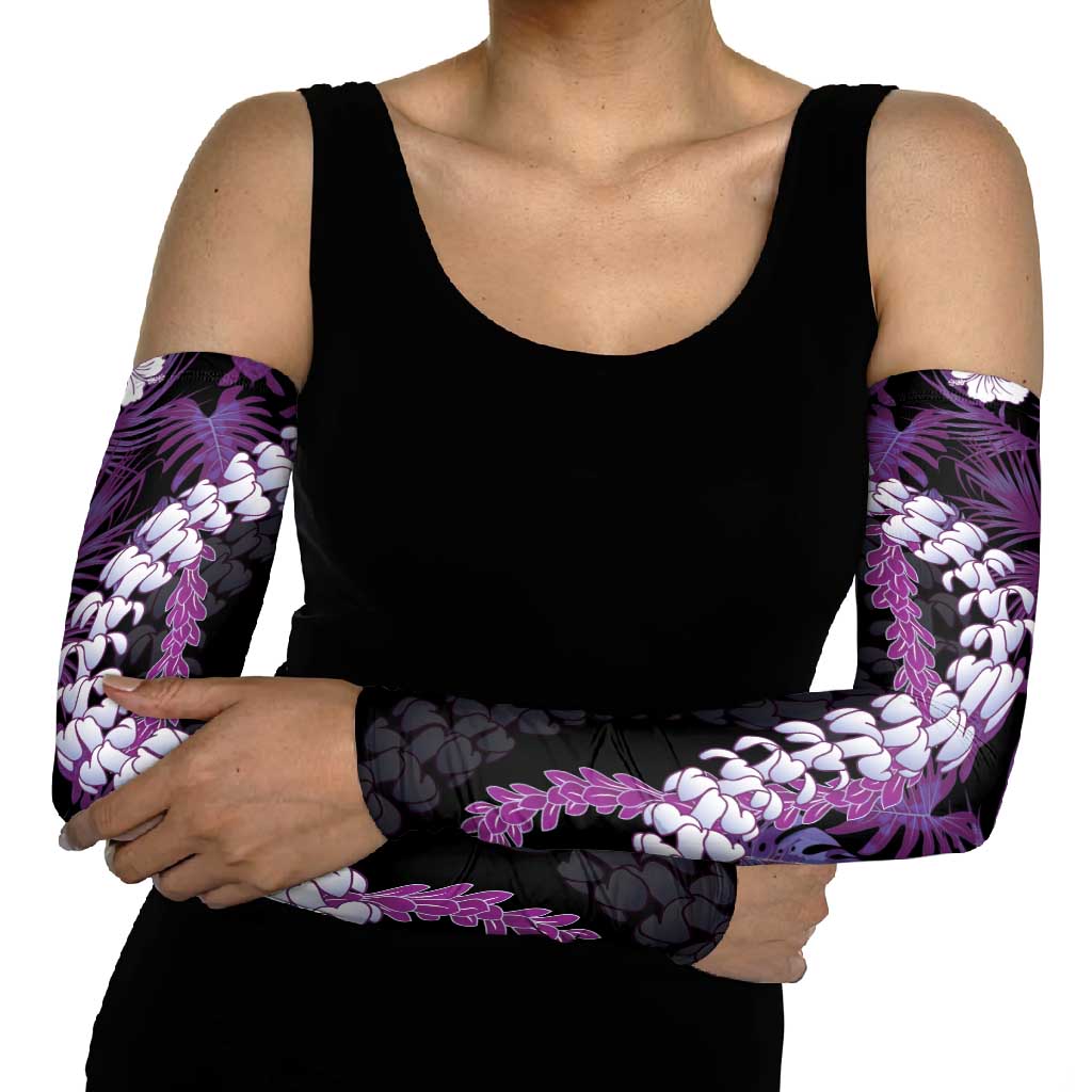 Poni Aloha Hawaii Lei Arm Sleeves Tropical Flowers Elegant Vibe - Polynesian Pride