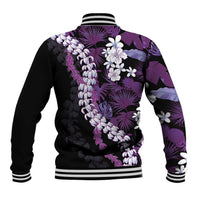 Poni Aloha Hawaii Lei Baseball Jacket Tropical Flowers Elegant Vibe - Polynesian Pride