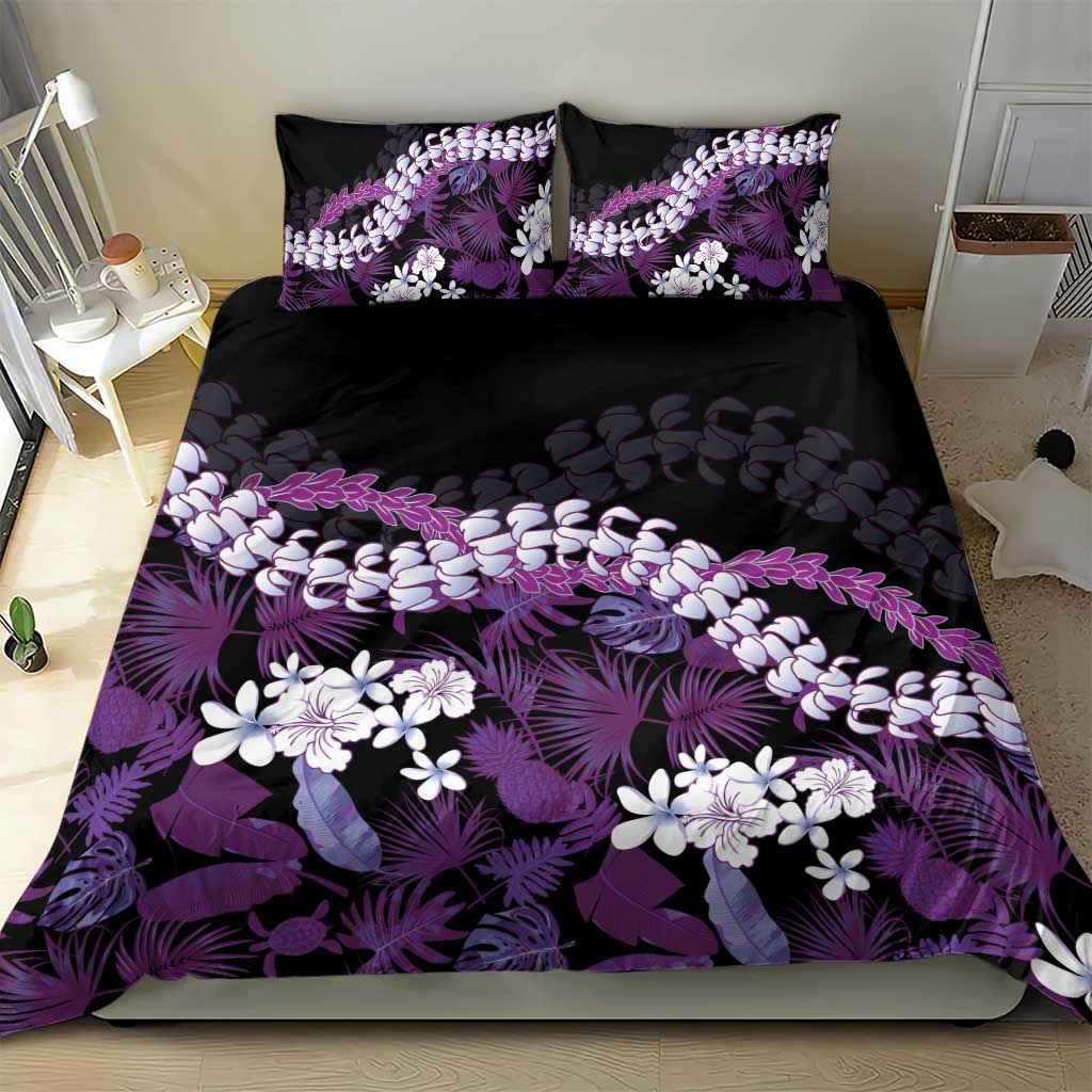 Poni Aloha Hawaii Lei Bedding Set Tropical Flowers Elegant Vibe - Polynesian Pride
