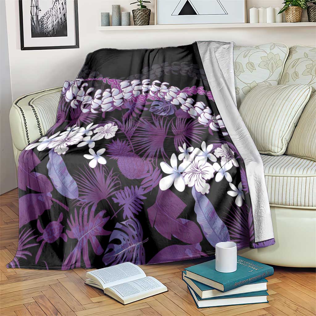 Poni Aloha Hawaii Lei Blanket Tropical Flowers Elegant Vibe - Polynesian Pride