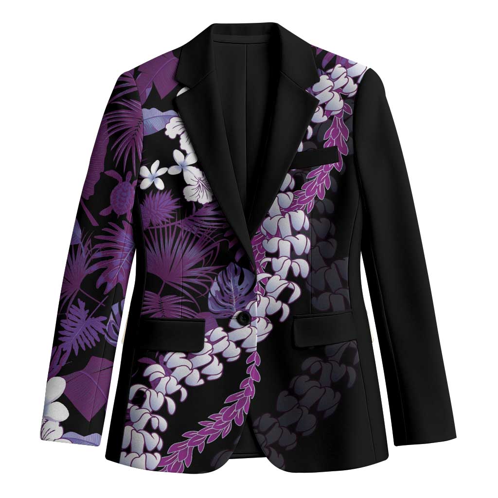 Poni Aloha Hawaii Lei Blazer Tropical Flowers Elegant Vibe - Polynesian Pride