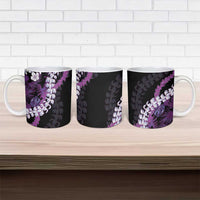 Poni Aloha Hawaii Lei Ceramic Mug Tropical Flowers Elegant Vibe - Polynesian Pride