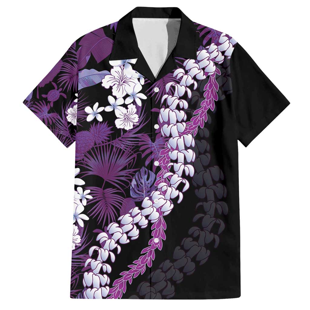 Poni Aloha Hawaii Lei Family Matching Off Shoulder Short Dress and Hawaiian Shirt Tropical Flowers Elegant Vibe - Polynesian Pride
