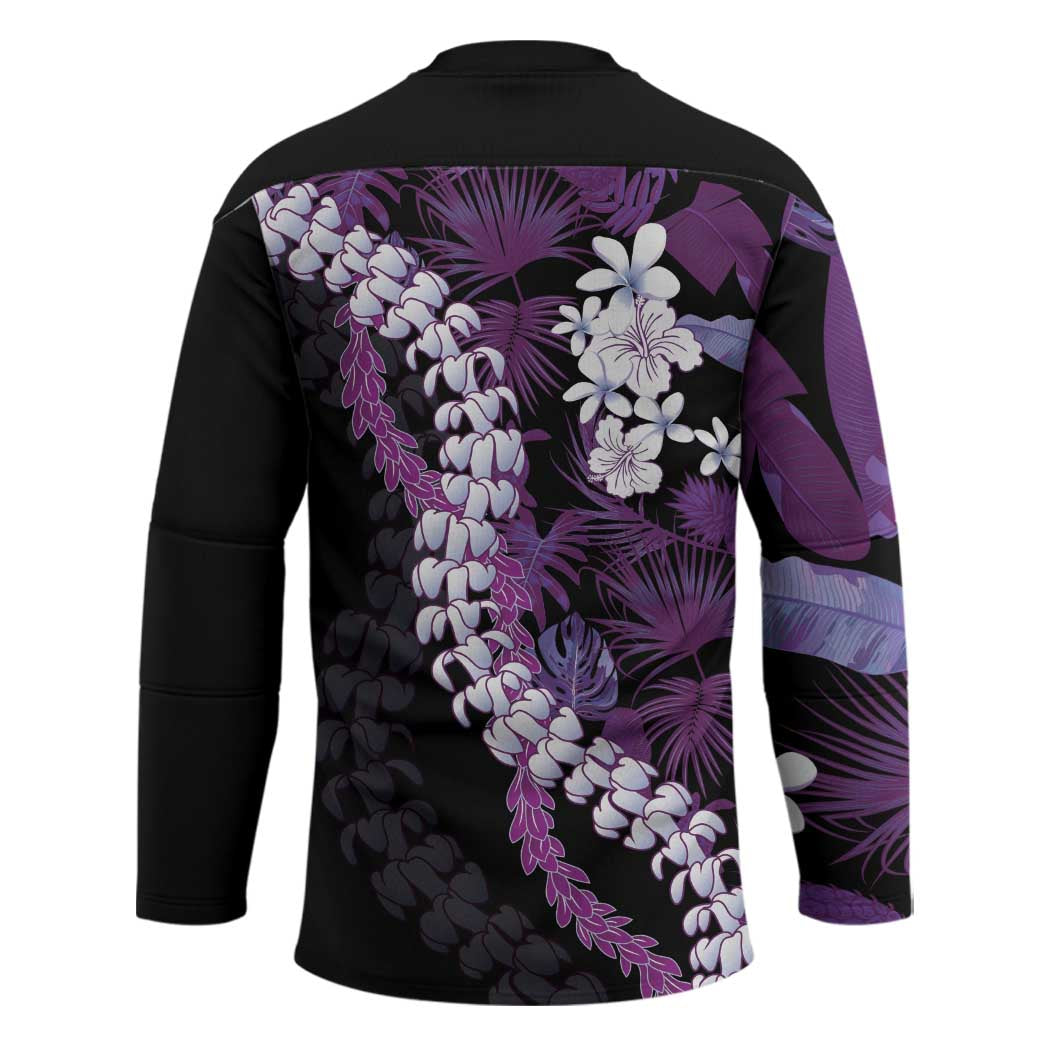 Poni Aloha Hawaii Lei Hockey Jersey Tropical Flowers Elegant Vibe - Polynesian Pride