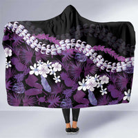 Poni Aloha Hawaii Lei Hooded Blanket Tropical Flowers Elegant Vibe - Polynesian Pride