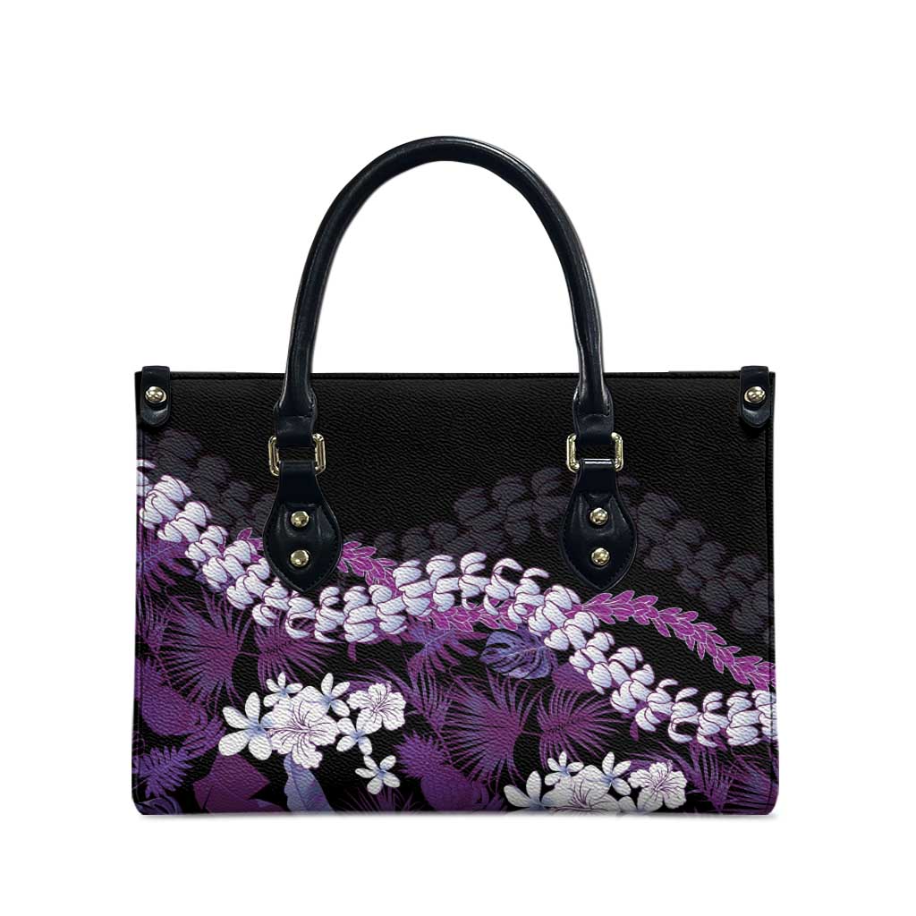 Poni Aloha Hawaii Lei Leather Bag Tropical Flowers Elegant Vibe - Polynesian Pride