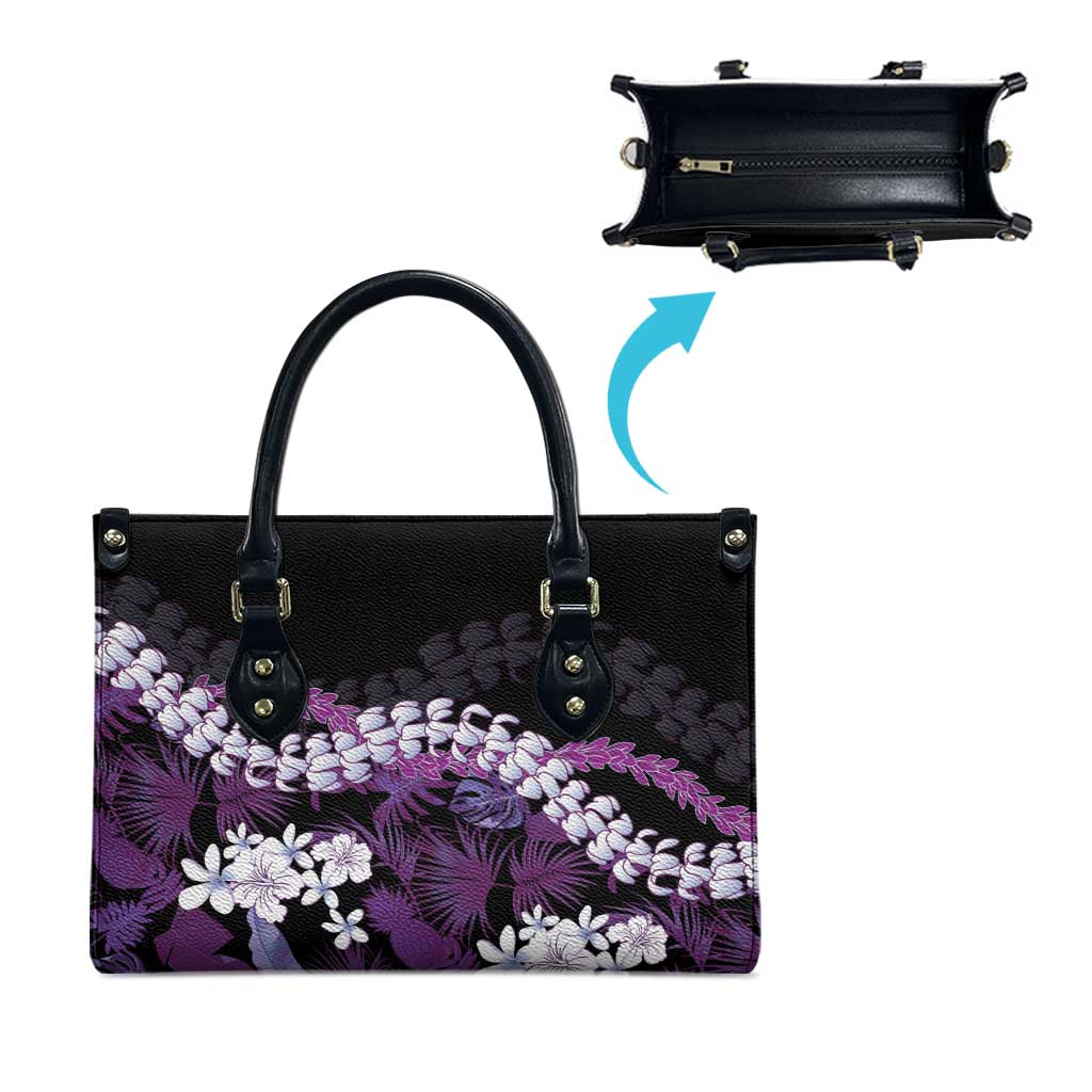 Poni Aloha Hawaii Lei Leather Bag Tropical Flowers Elegant Vibe - Polynesian Pride
