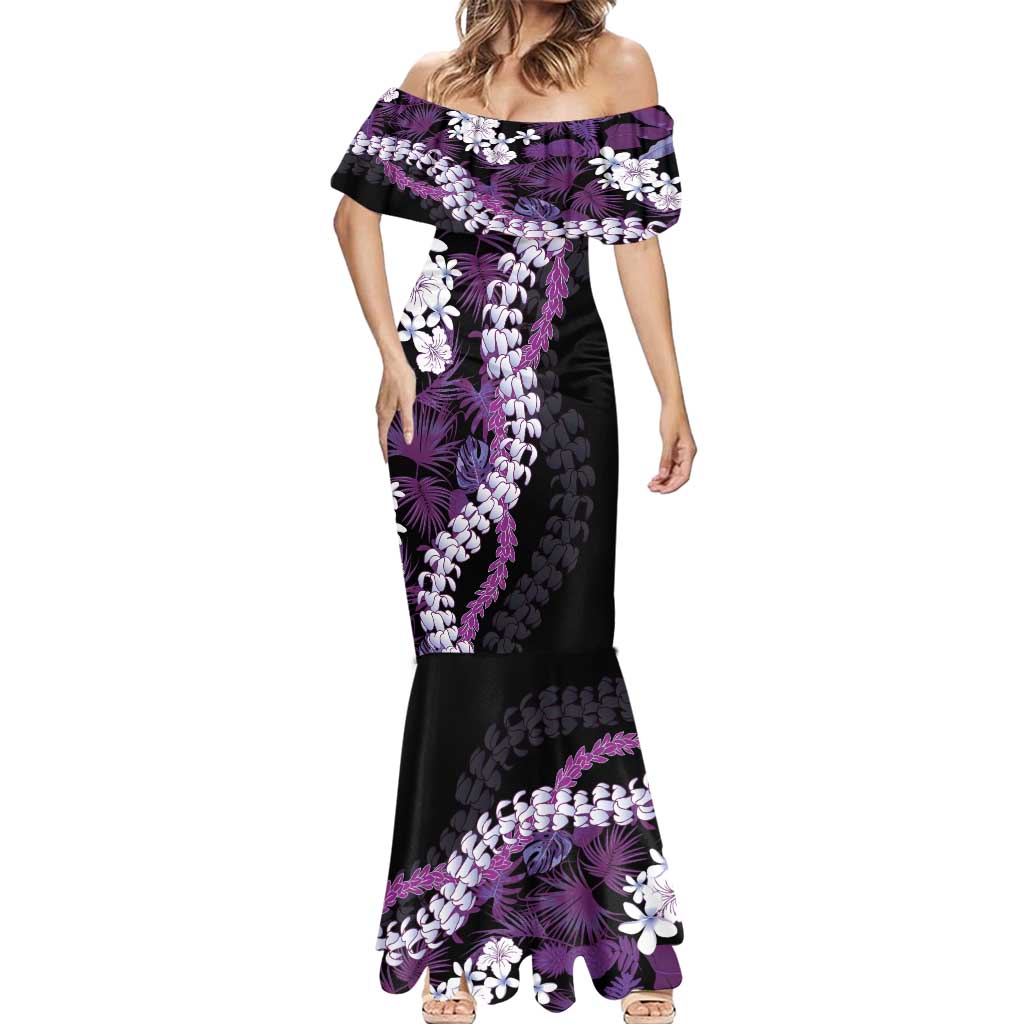 Poni Aloha Hawaii Lei Mermaid Dress Tropical Flowers Elegant Vibe - Polynesian Pride