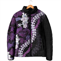 Poni Aloha Hawaii Lei Padded Jacket Tropical Flowers Elegant Vibe - Polynesian Pride