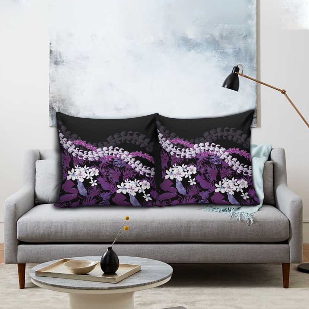 Poni Aloha Hawaii Lei Pillow Cover Tropical Flowers Elegant Vibe - Polynesian Pride
