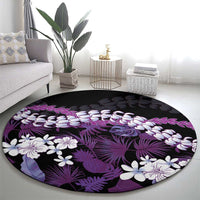 Poni Aloha Hawaii Lei Round Carpet Tropical Flowers Elegant Vibe - Polynesian Pride