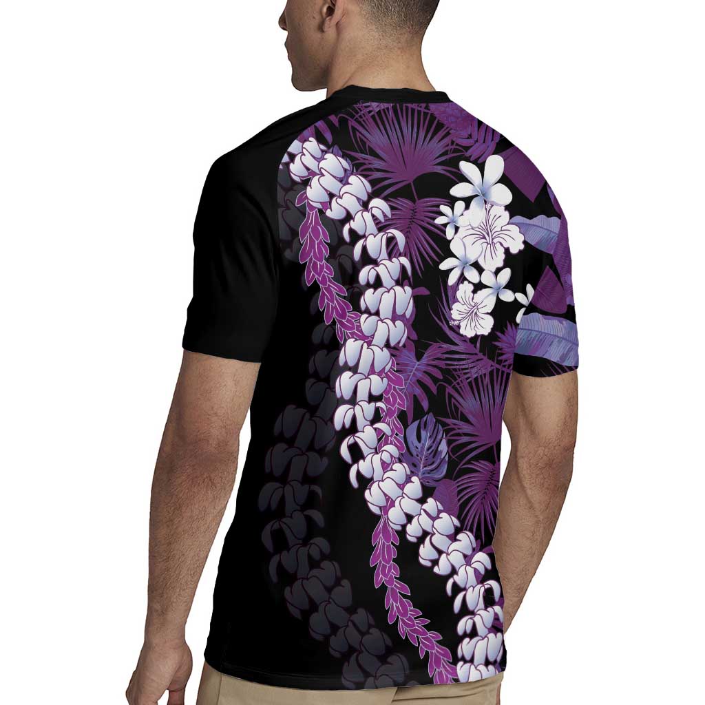 Poni Aloha Hawaii Lei Rugby Jersey Tropical Flowers Elegant Vibe - Polynesian Pride