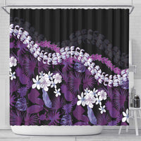 Poni Aloha Hawaii Lei Shower Curtain Tropical Flowers Elegant Vibe - Polynesian Pride