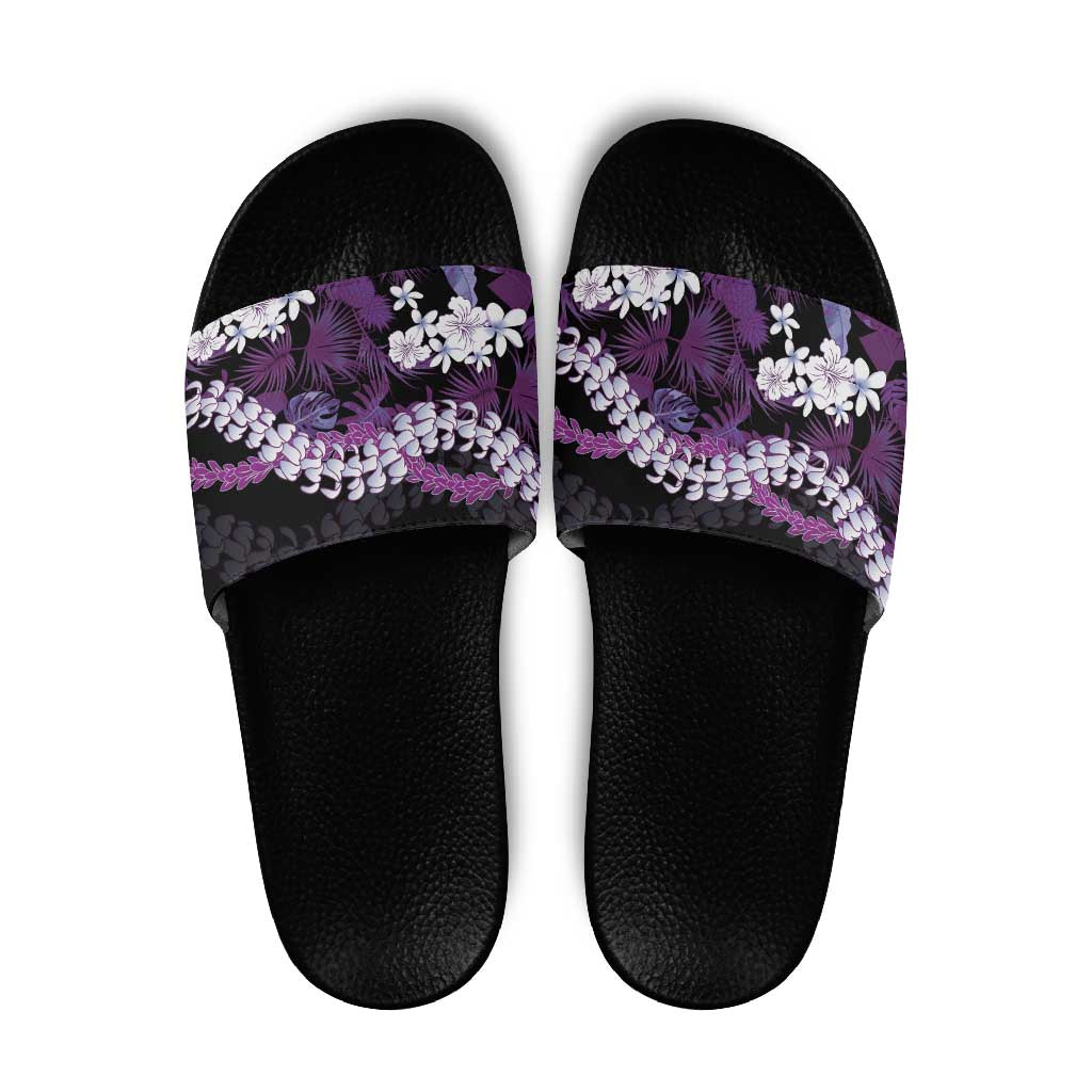 Poni Aloha Hawaii Lei Slide Sandals Tropical Flowers Elegant Vibe - Polynesian Pride