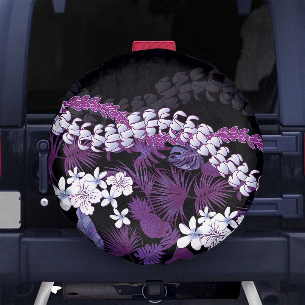 Poni Aloha Hawaii Lei Spare Tire Cover Tropical Flowers Elegant Vibe - Polynesian Pride