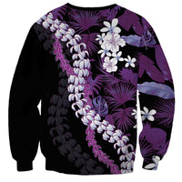 Poni Aloha Hawaii Lei Sweatshirt Tropical Flowers Elegant Vibe - Polynesian Pride