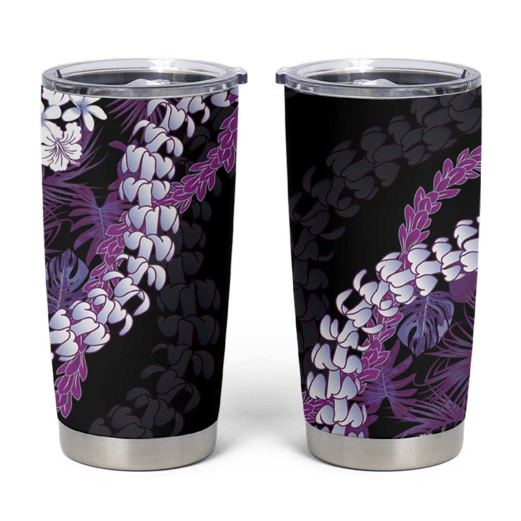 Poni Aloha Hawaii Lei Tumbler Cup Tropical Flowers Elegant Vibe - Polynesian Pride