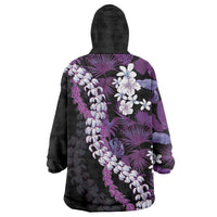 Poni Aloha Hawaii Lei Wearable Blanket Hoodie Tropical Flowers Elegant Vibe - Polynesian Pride