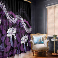 Poni Aloha Hawaii Lei Window Curtain Tropical Flowers Elegant Vibe LT14 - Polynesian Pride