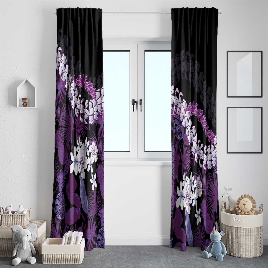 Poni Aloha Hawaii Lei Window Curtain Tropical Flowers Elegant Vibe LT14 - Polynesian Pride
