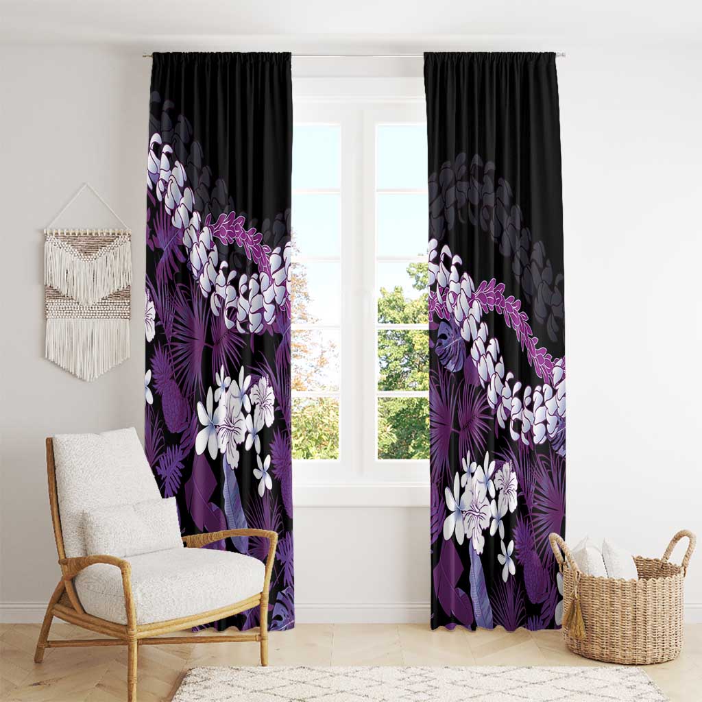 Poni Aloha Hawaii Lei Window Curtain Tropical Flowers Elegant Vibe LT14 - Polynesian Pride