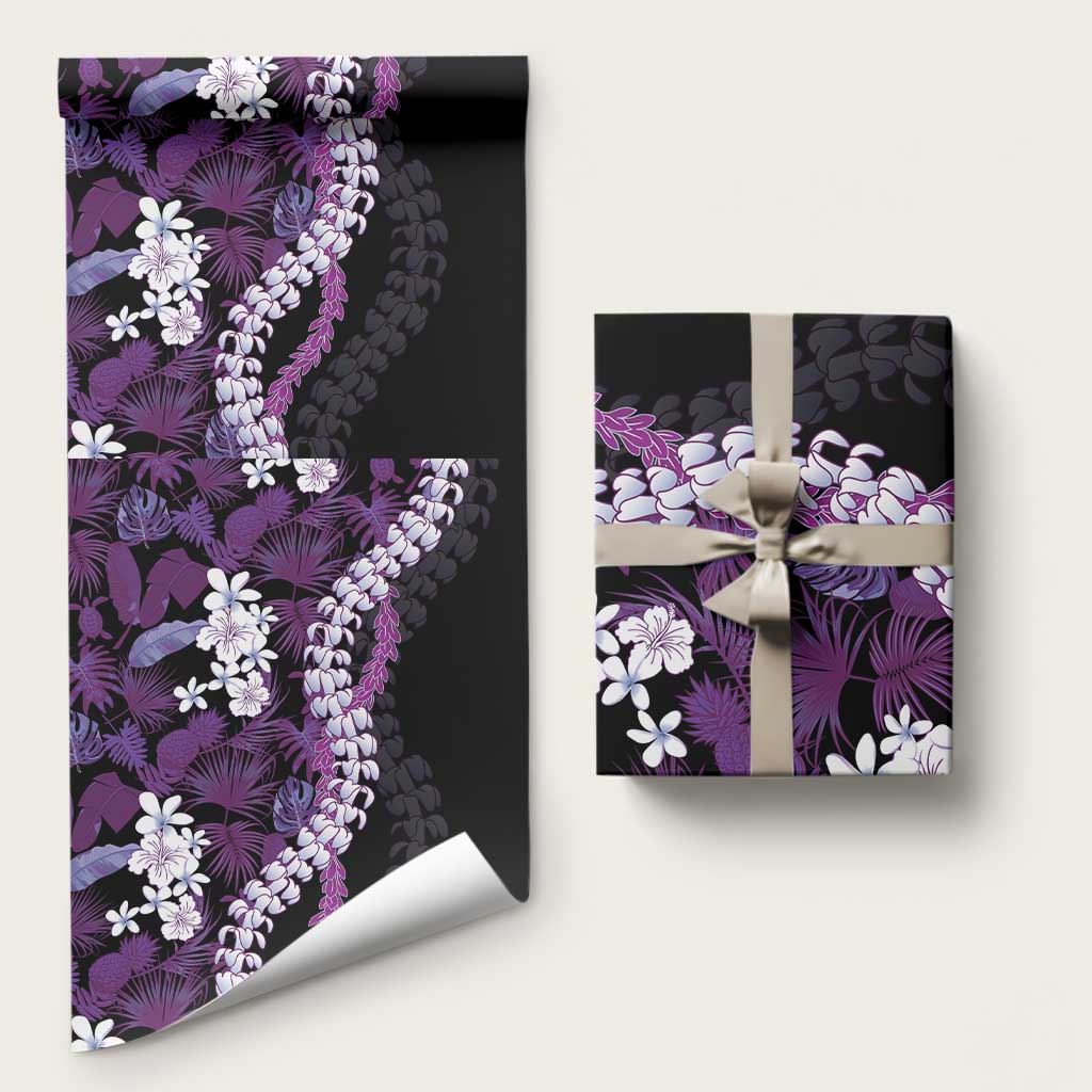 Poni Aloha Hawaii Lei Wrapping Paper Tropical Flowers Elegant Vibe - Polynesian Pride