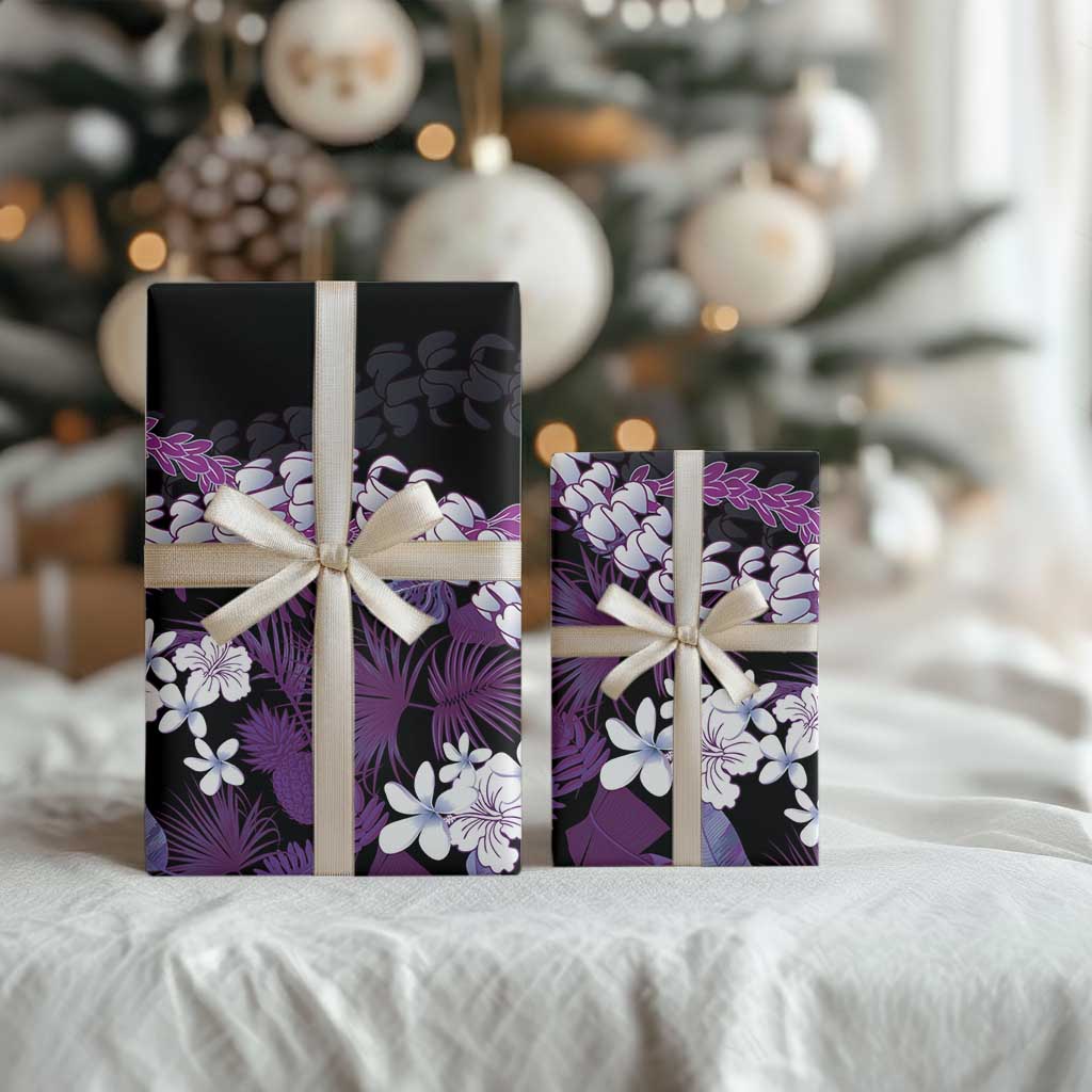 Poni Aloha Hawaii Lei Wrapping Paper Tropical Flowers Elegant Vibe - Polynesian Pride