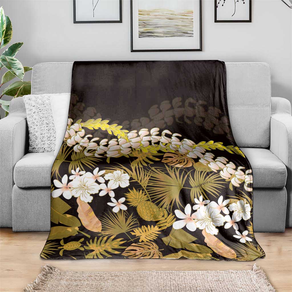 Kula Aloha Hawaii Lei Blanket Tropical Flowers Elegant Vibe - Polynesian Pride
