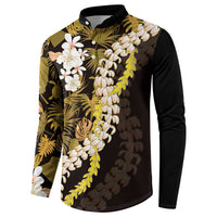 Kula Aloha Hawaii Lei Button Sweatshirt Tropical Flowers Elegant Vibe - Polynesian Pride