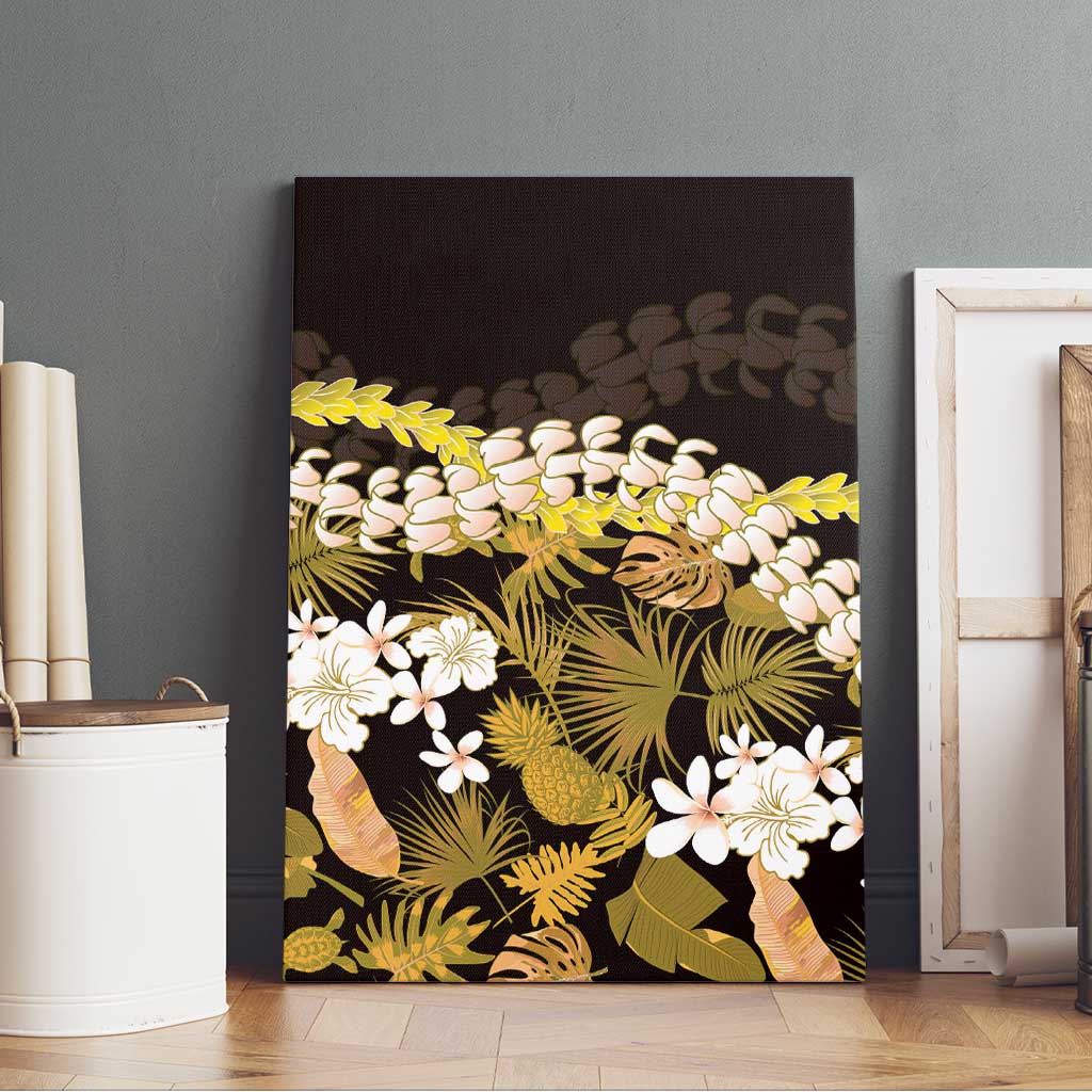 Kula Aloha Hawaii Lei Canvas Wall Art Tropical Flowers Elegant Vibe - Polynesian Pride