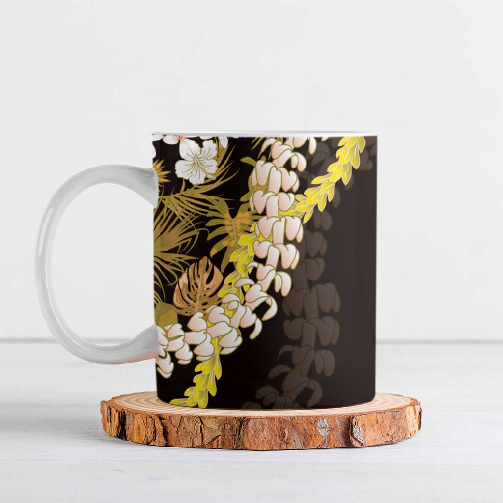 Kula Aloha Hawaii Lei Ceramic Mug Tropical Flowers Elegant Vibe - Polynesian Pride