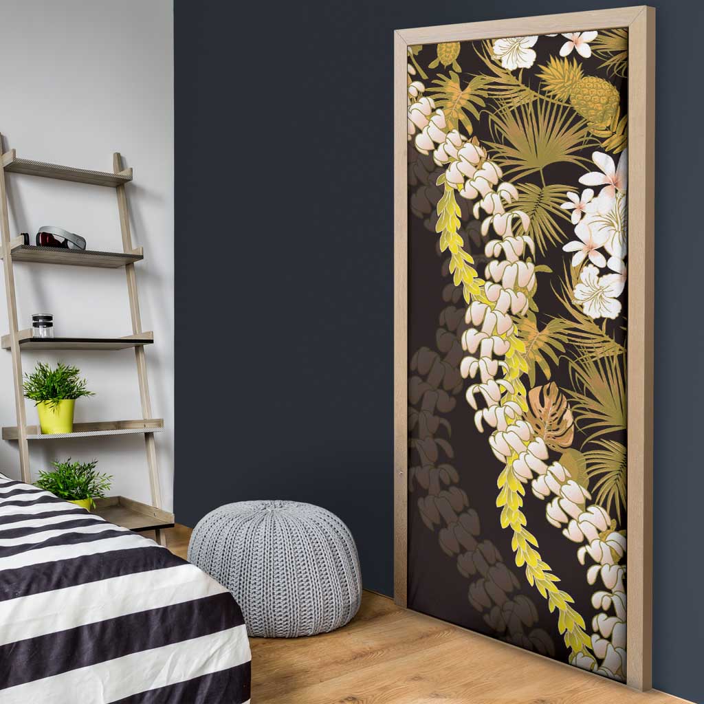 Kula Aloha Hawaii Lei Door Cover Tropical Flowers Elegant Vibe - Polynesian Pride