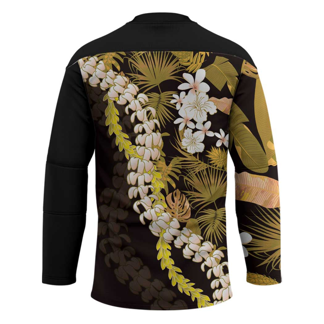 Kula Aloha Hawaii Lei Hockey Jersey Tropical Flowers Elegant Vibe - Polynesian Pride
