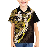 Kula Aloha Hawaii Lei Kid Hawaiian Shirt Tropical Flowers Elegant Vibe - Polynesian Pride