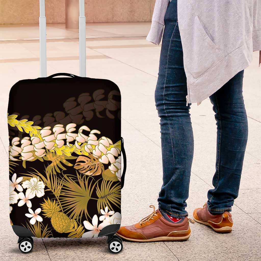Kula Aloha Hawaii Lei Luggage Cover Tropical Flowers Elegant Vibe - Polynesian Pride
