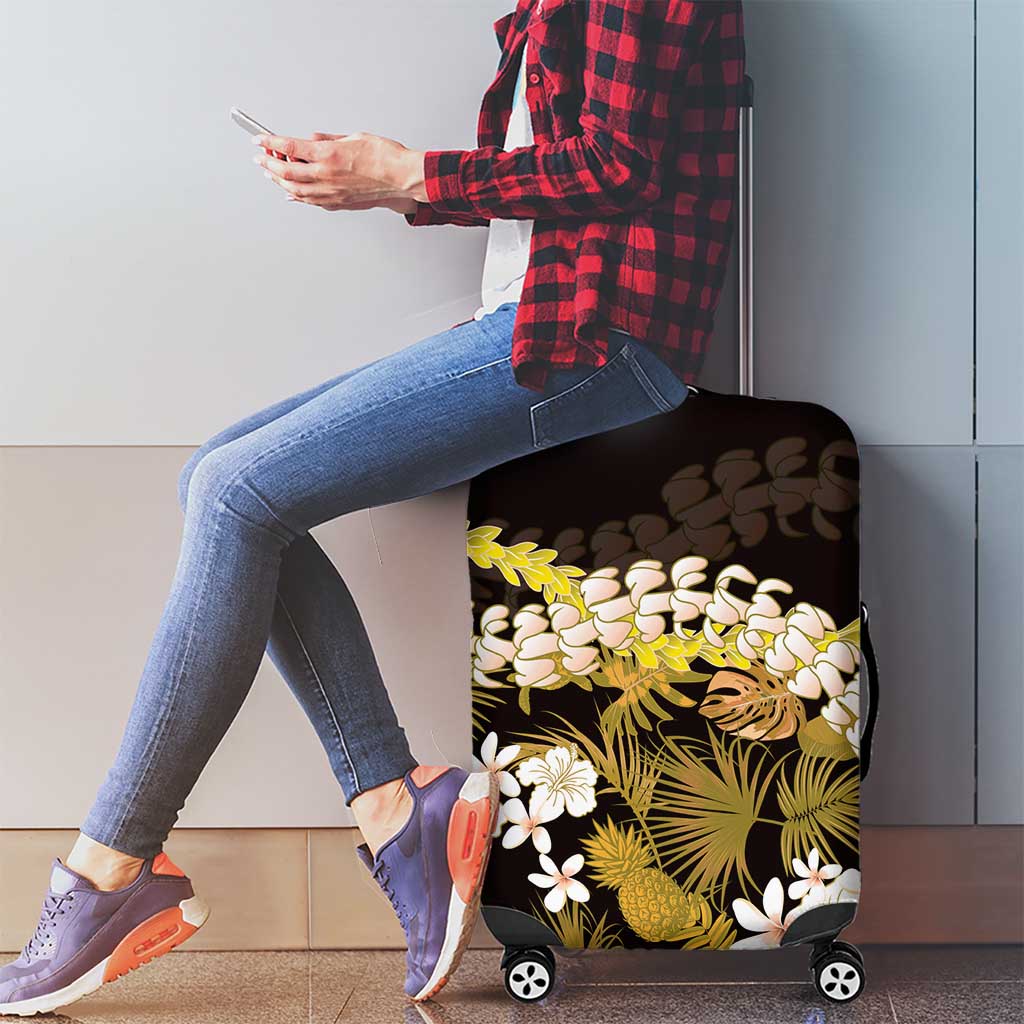 Kula Aloha Hawaii Lei Luggage Cover Tropical Flowers Elegant Vibe - Polynesian Pride