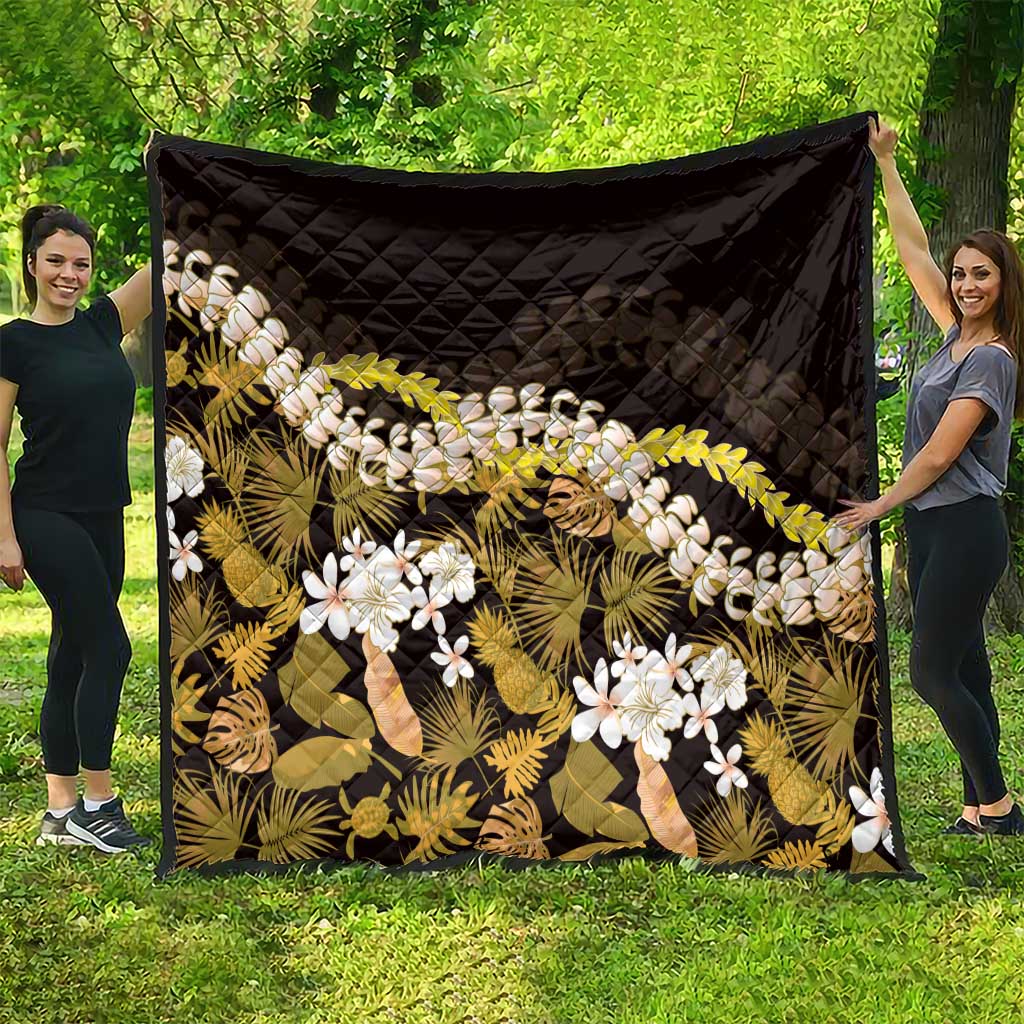 Kula Aloha Hawaii Lei Quilt Tropical Flowers Elegant Vibe - Polynesian Pride