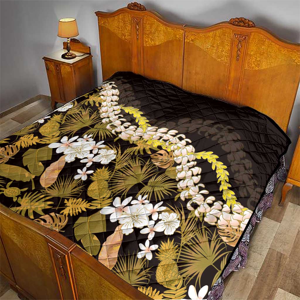 Kula Aloha Hawaii Lei Quilt Tropical Flowers Elegant Vibe - Polynesian Pride