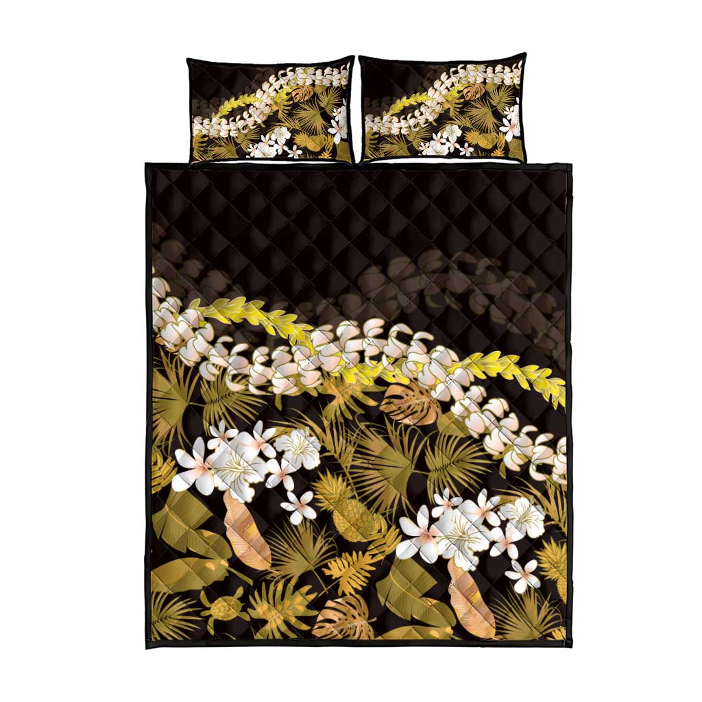 Kula Aloha Hawaii Lei Quilt Bed Set Tropical Flowers Elegant Vibe - Polynesian Pride