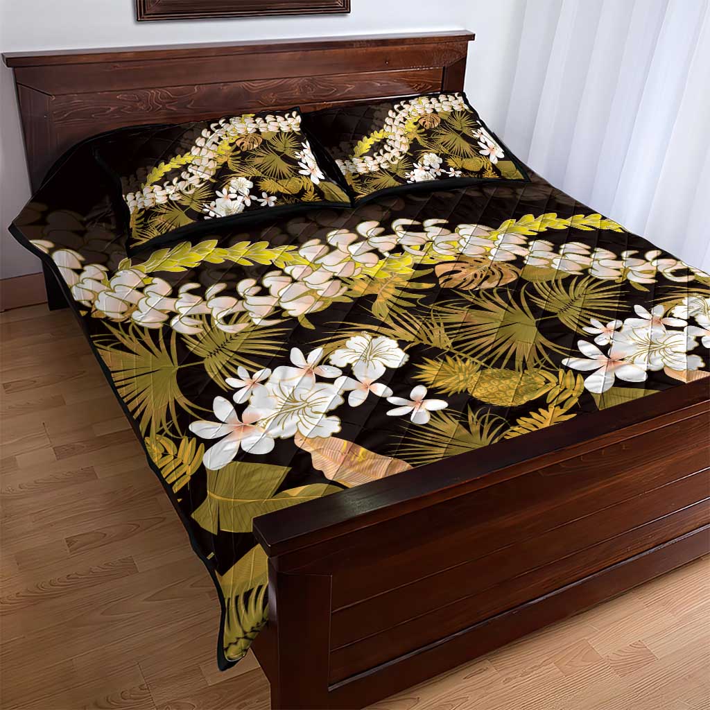 Kula Aloha Hawaii Lei Quilt Bed Set Tropical Flowers Elegant Vibe - Polynesian Pride