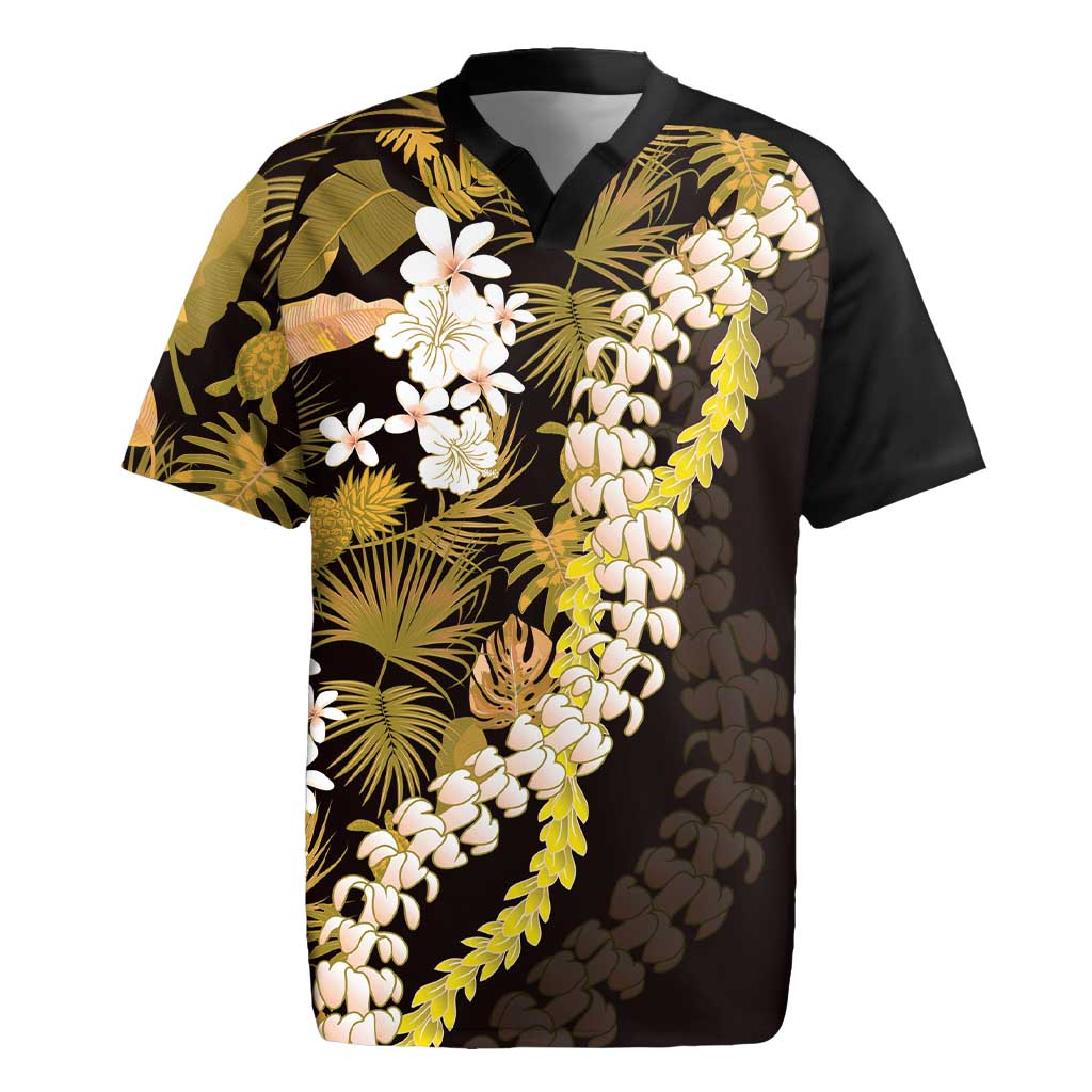 Kula Aloha Hawaii Lei Rugby Jersey Tropical Flowers Elegant Vibe - Polynesian Pride
