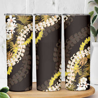 Kula Aloha Hawaii Lei Skinny Tumbler Tropical Flowers Elegant Vibe - Polynesian Pride