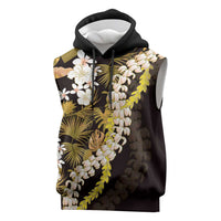 Kula Aloha Hawaii Lei Sleeveless Hoodie Tropical Flowers Elegant Vibe - Polynesian Pride