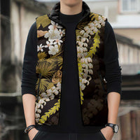 Kula Aloha Hawaii Lei Sleeveless Puffer Jacket Tropical Flowers Elegant Vibe - Polynesian Pride