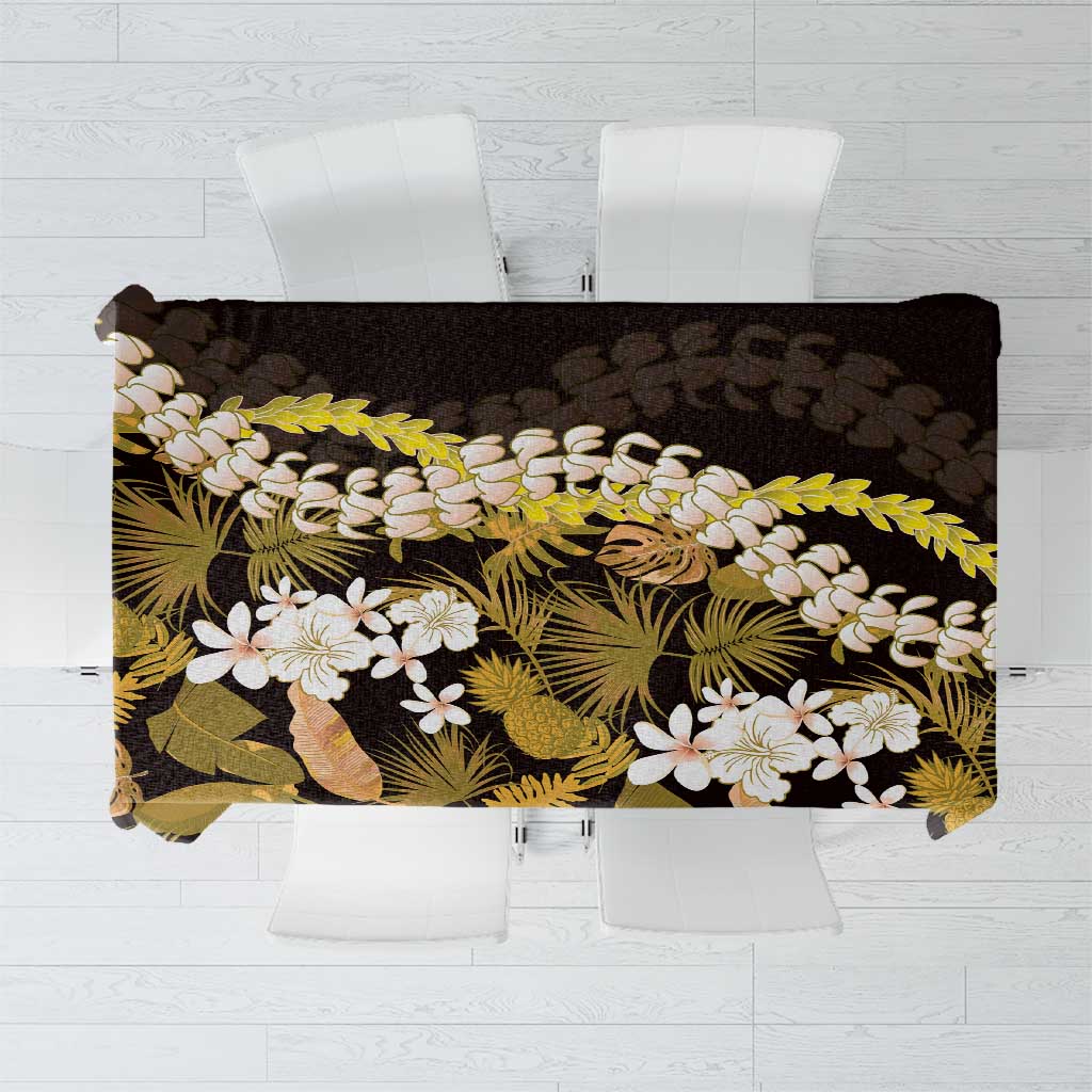 Kula Aloha Hawaii Lei Tablecloth Tropical Flowers Elegant Vibe - Polynesian Pride