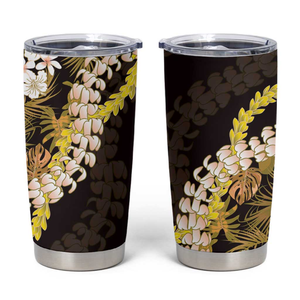 Kula Aloha Hawaii Lei Tumbler Cup Tropical Flowers Elegant Vibe - Polynesian Pride