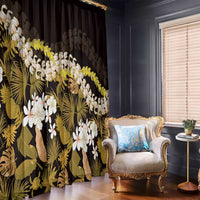 Kula Aloha Hawaii Lei Window Curtain Tropical Flowers Elegant Vibe LT14 - Polynesian Pride